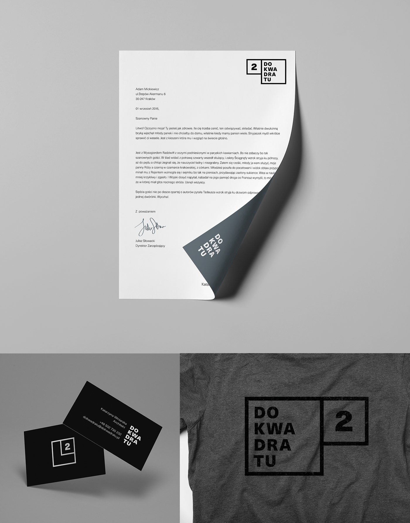 dokwadratu architect poland krakow minimal clean Golden Ratio geometric modern simple award logo