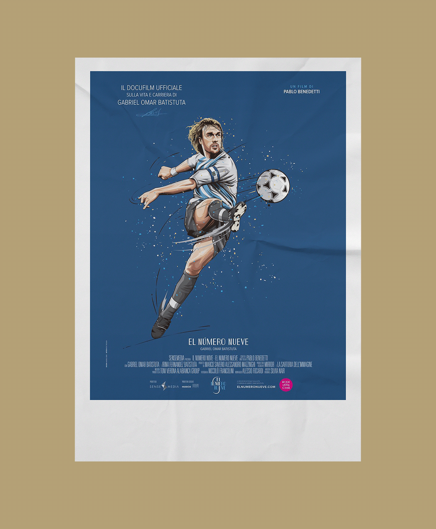 batigol batistuta El Número Nueve Fer Taboada Football Art Soccer Art sport illustrator vector art