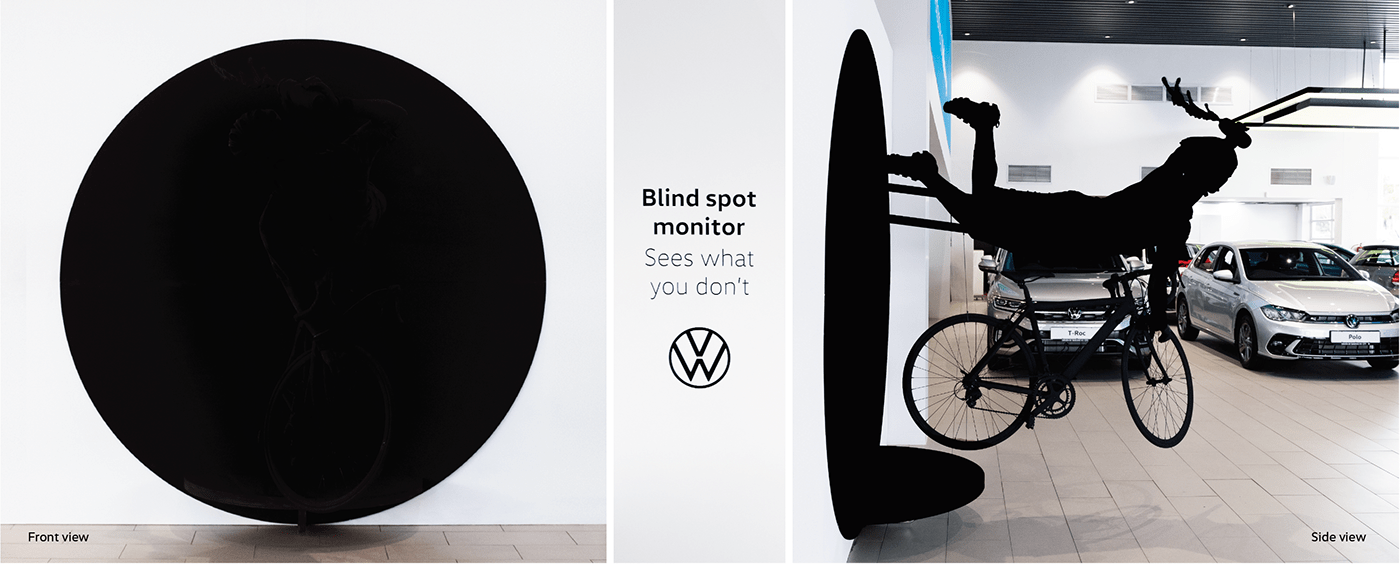 volkswagen Blind Spot Monitor south africa vanta black ar filter VW Cannes lions Awards Art Installation Stuart semple