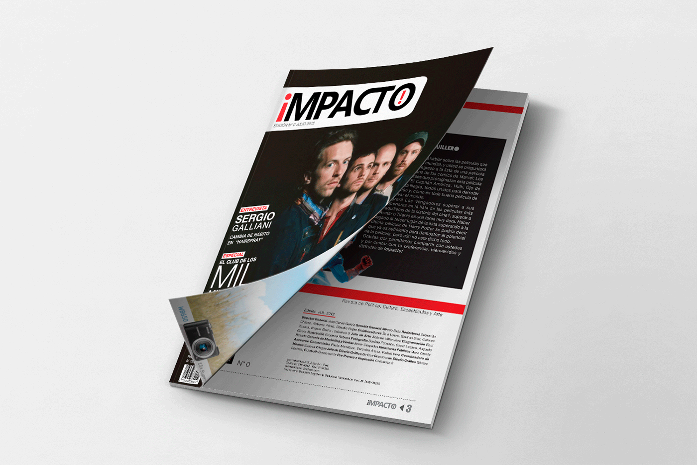 revista magazine Impacto diagramación