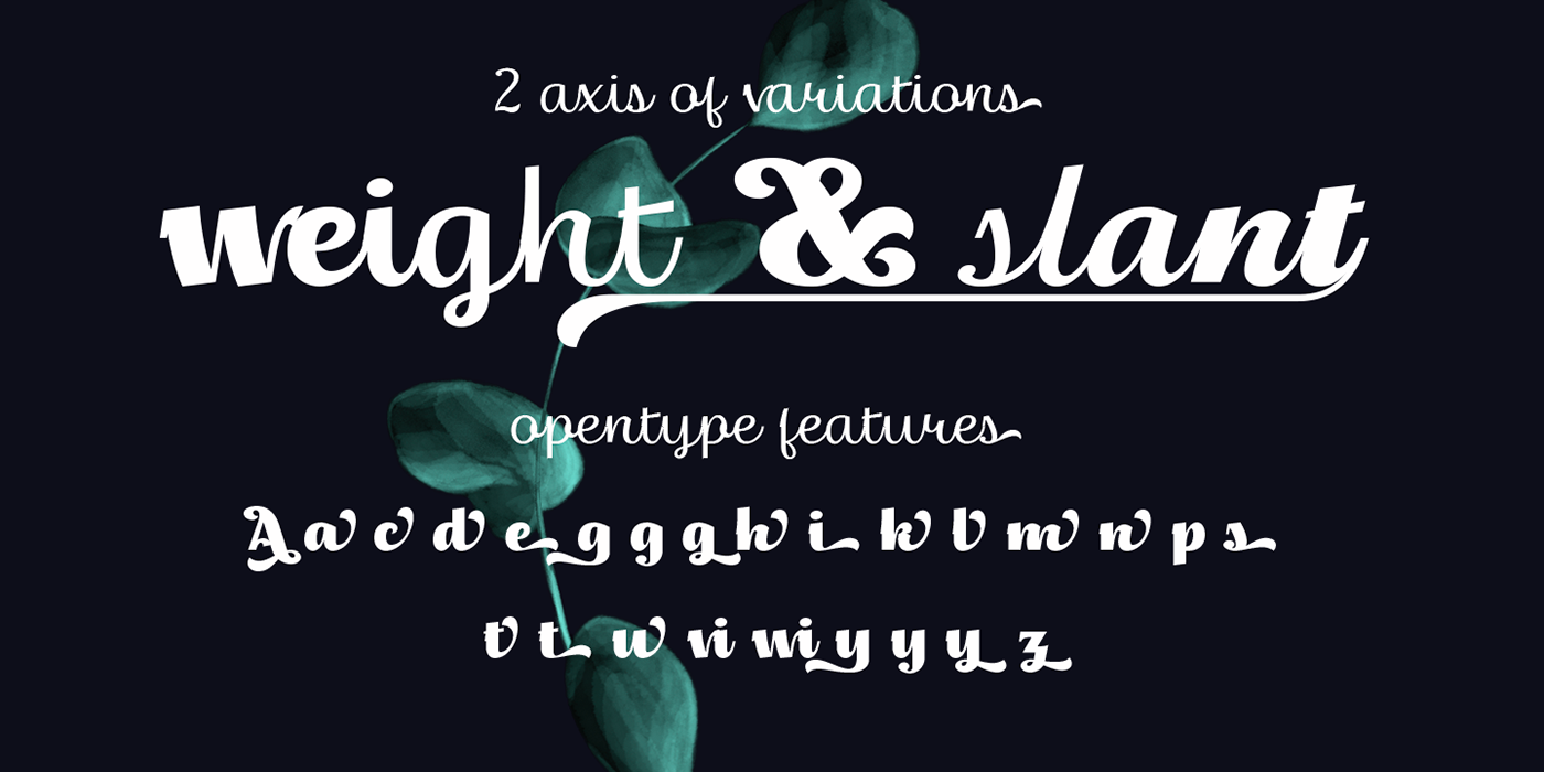 variable font free Script cursive Typeface lettering variative typography Cyrillic