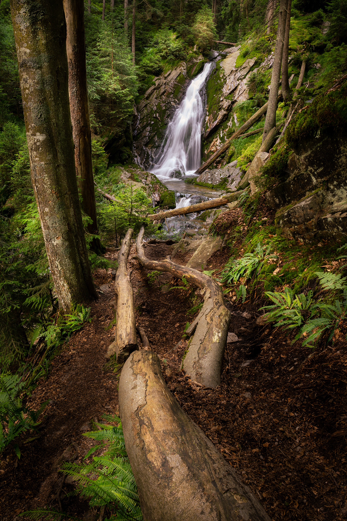Czech Landscape National Park Nature Photography  sumava waterfall