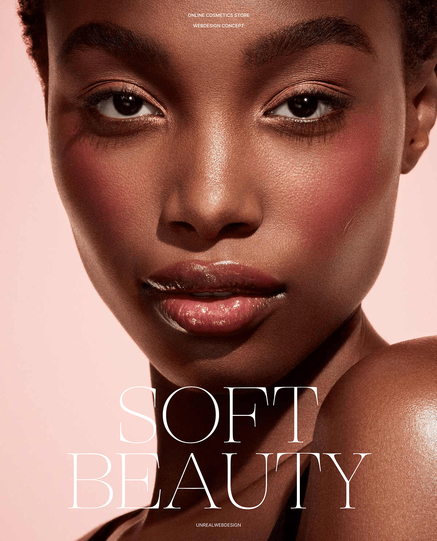 beauty care cosmetics design skin soft UI ux Webdesign Website