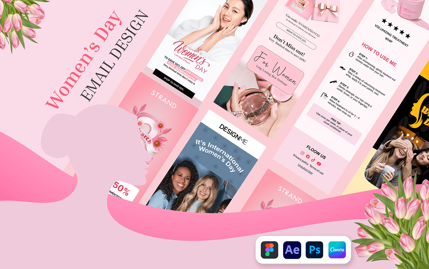 skincare email design Email email marketing Email Design food email design perfume email Women's Day Email Design
