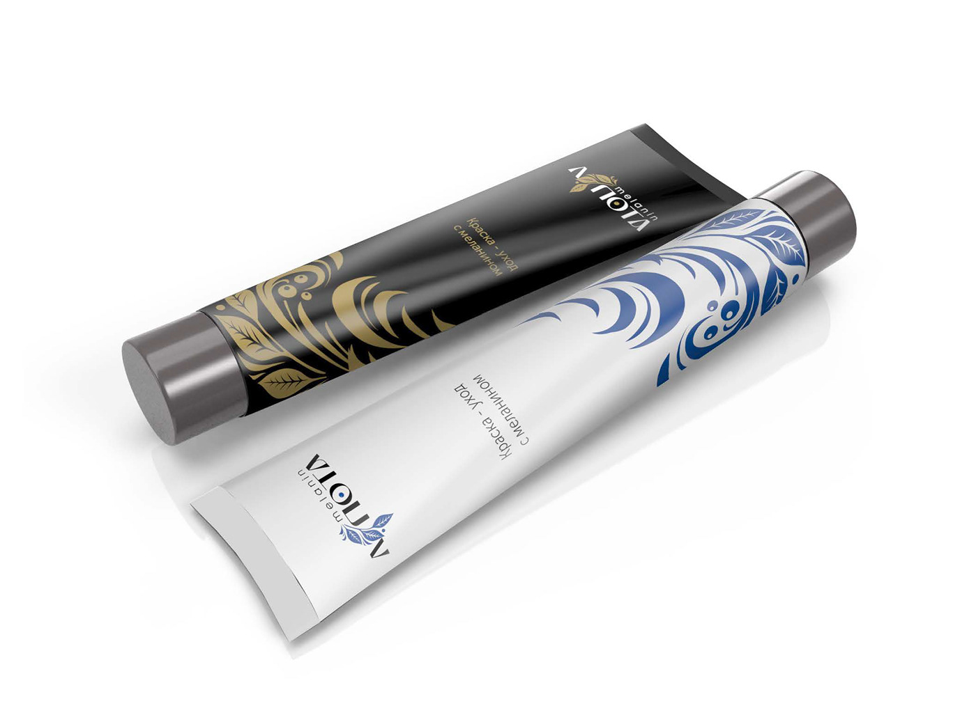 cosmetics Packaging дизайнкосметики для волос краска для волос логотип русский стиль упаковка фирменный стиль хохлома  