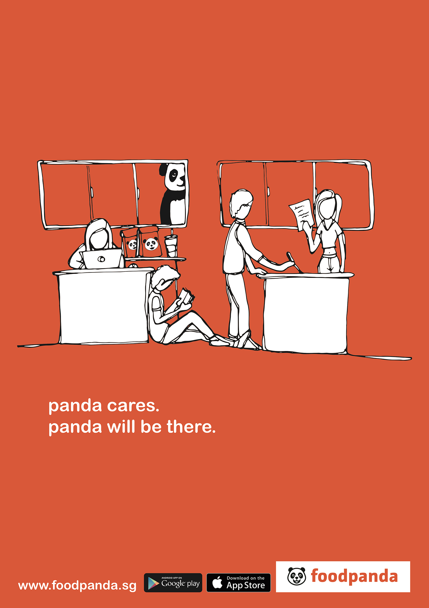 foodpanda delivery Advertising  campaign poster