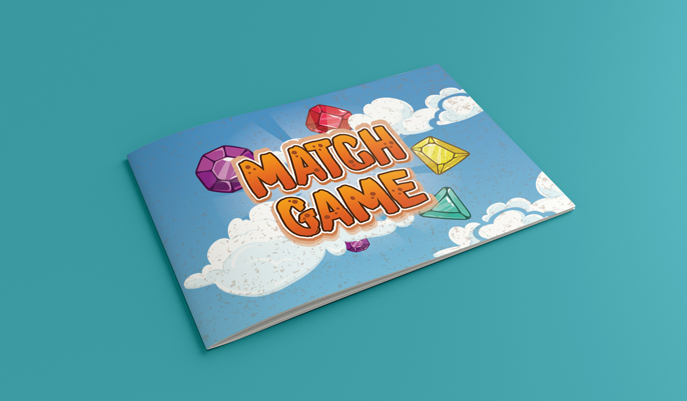 brochure design game design  graphic design  ILLUSTRATION  matchgame Mobile app publication design UI/UX