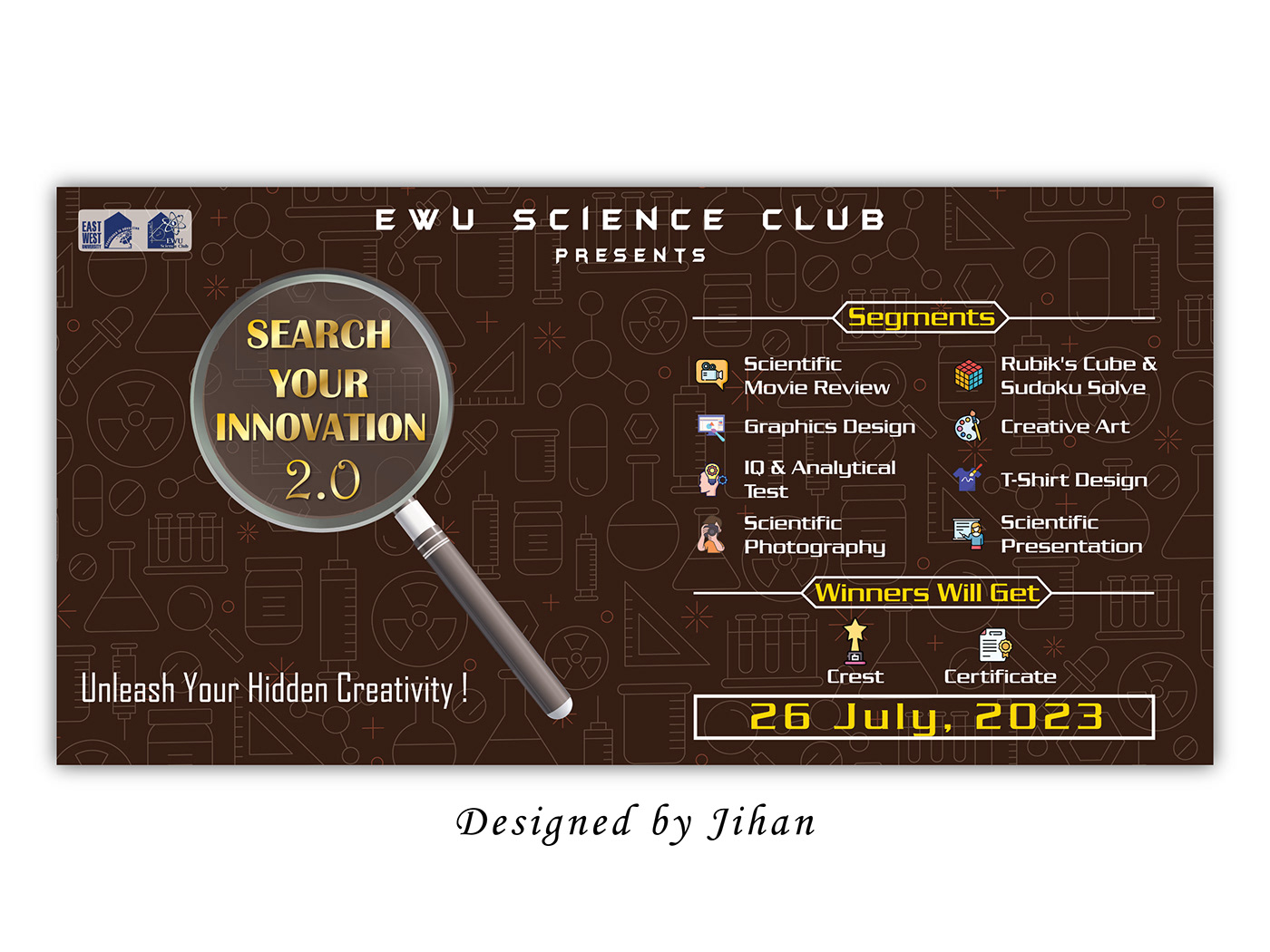 contest University Social media post Competition science club EWU Science Club EWUScC search your innovation Segments syi