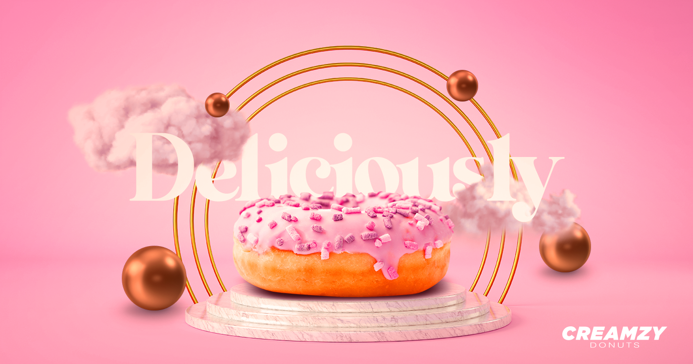 Advertising  art direction  campaign donut Doughnuts food photography arte designgrafico madewithadobe social media