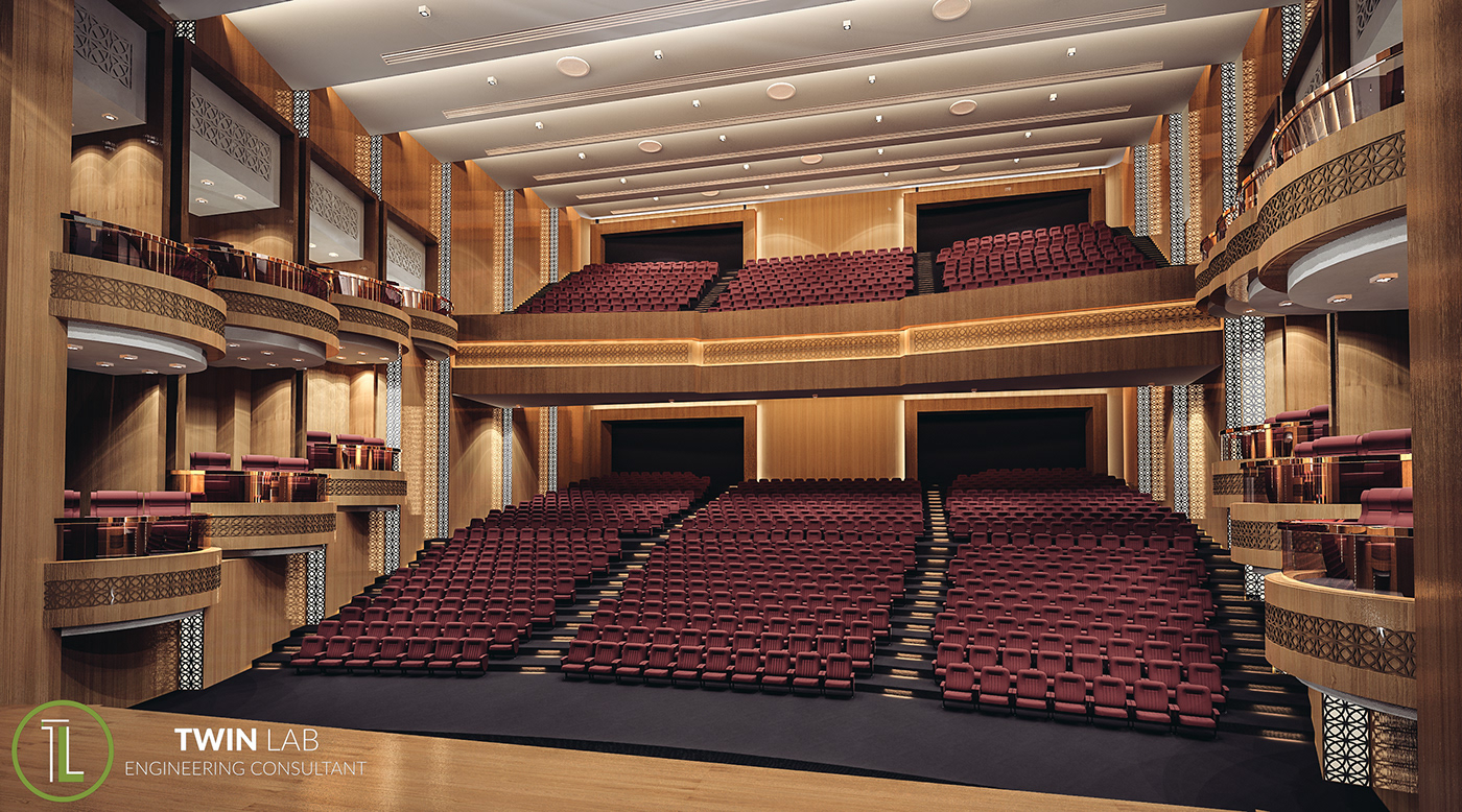 3dmax design Hall Interior theater 