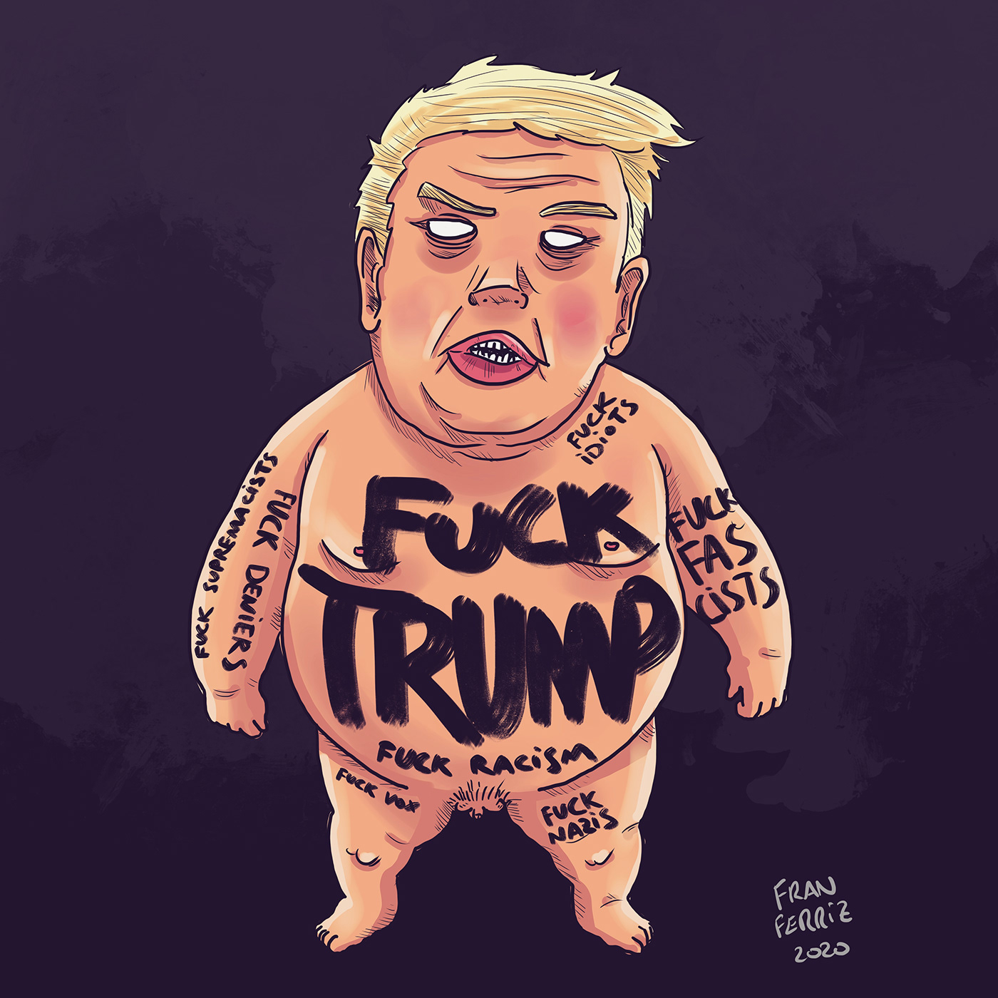 Drawing  eeuu ILLUSTRATION  president Trump usa