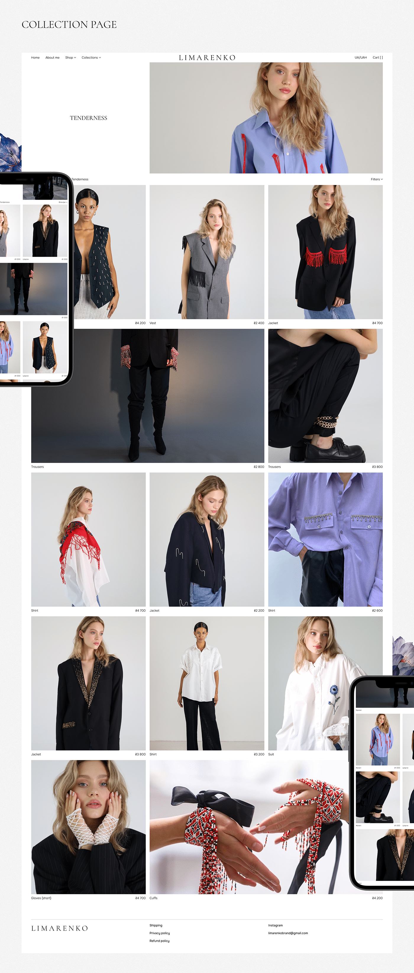 design Website Web Design  Clothing Fashion  brand UI/UX Ecommerce shop recycle