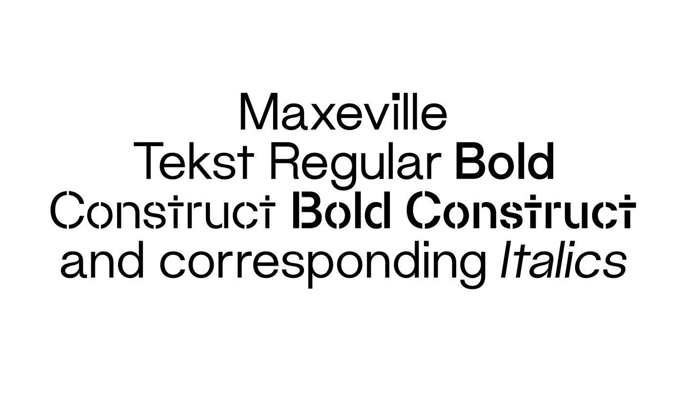 font fonts Maxeville sans serif stencil type typedesign Typeface typography  
