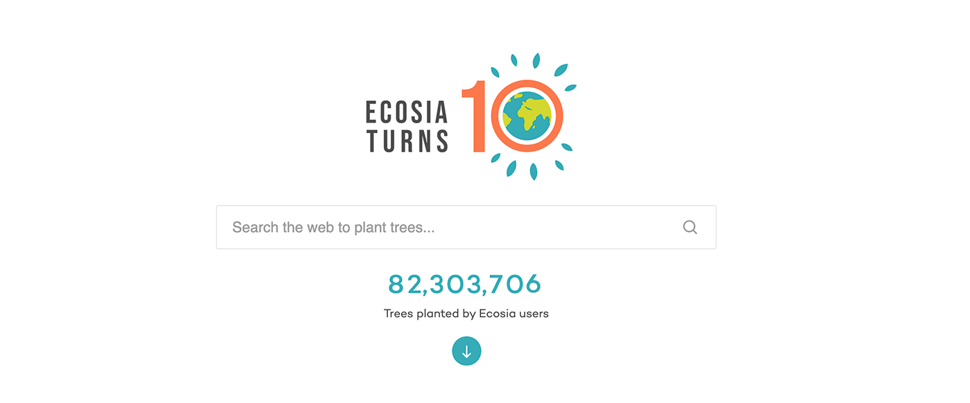 ecosia green search engine google social media Sustainability enviroment
