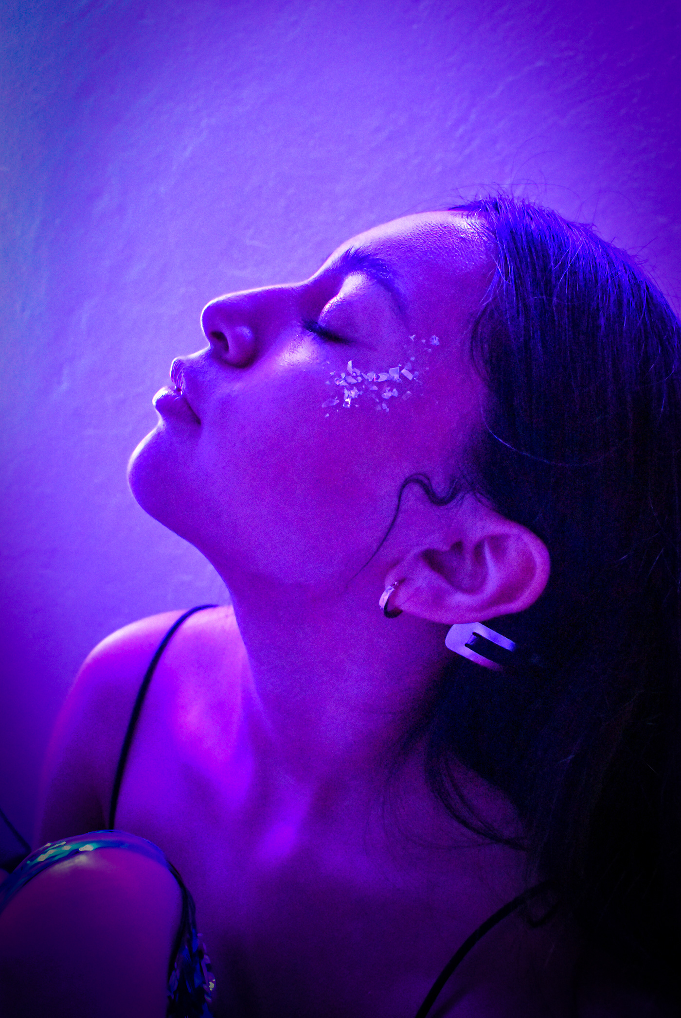 euphoria Glitter light model person Photography  portrait purple