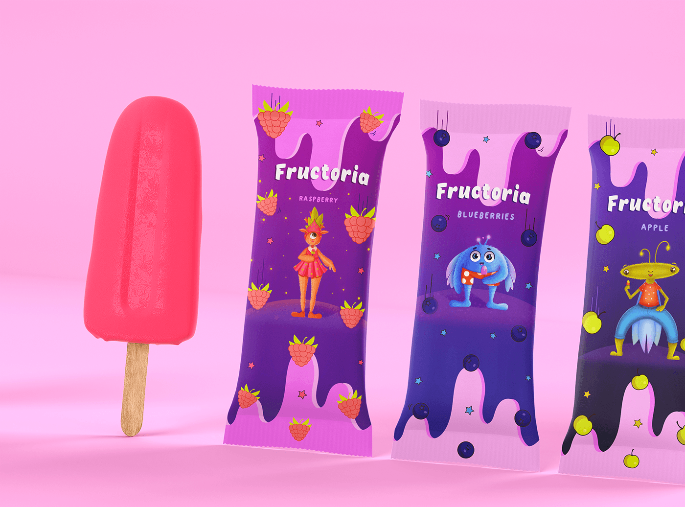 characters brand identity visual ice cream Packaging product design  Advertising  visual identity brand packaging design