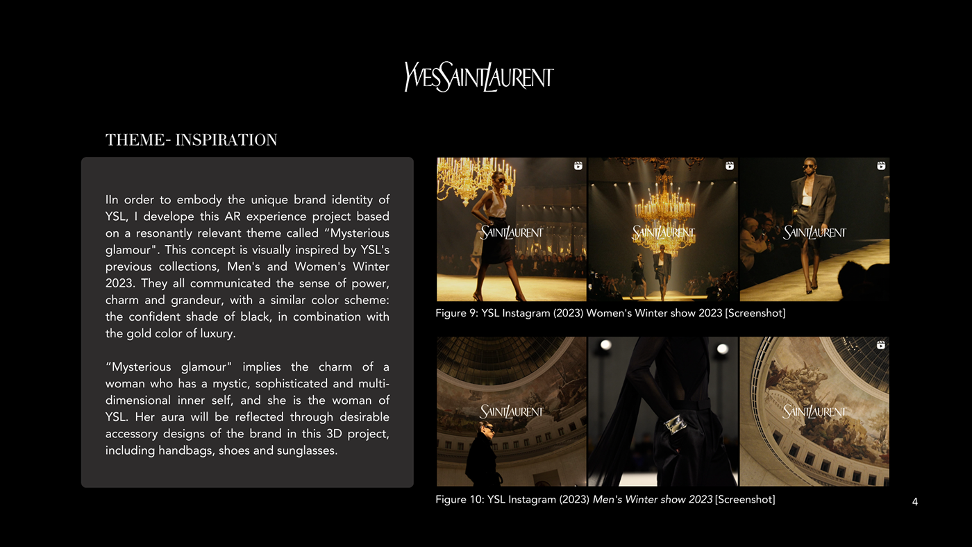 yves saint laurent ysl Fashion  AR experience ux Experience poster photoshop substance 3d stager