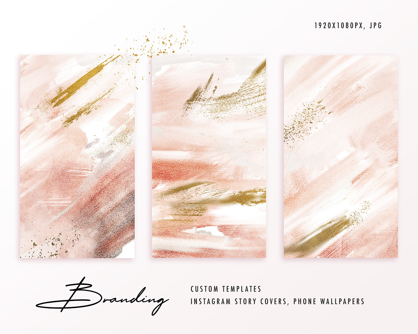 abstract brush stroke creative market etsy gold foil iphone Rose Gold texture watercolor wedding