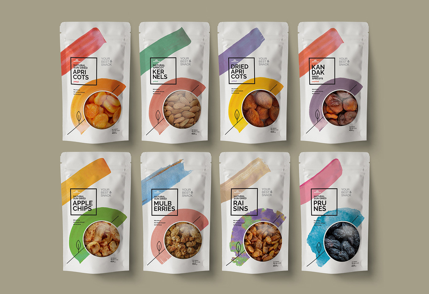 snack dried fruit kyrgyzstan Lysogorov snacking Fruit Packaging brush minimalist packaging design
