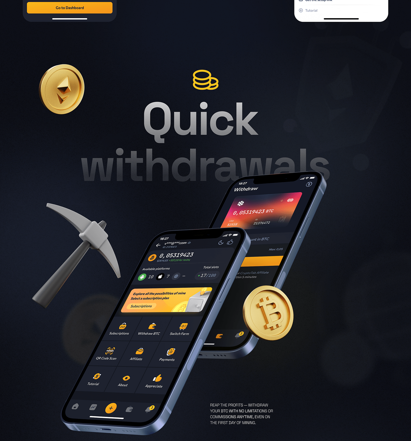 bitcoin dashboard Ecommerce game design  mobile Platform WALLET crypto finance trading