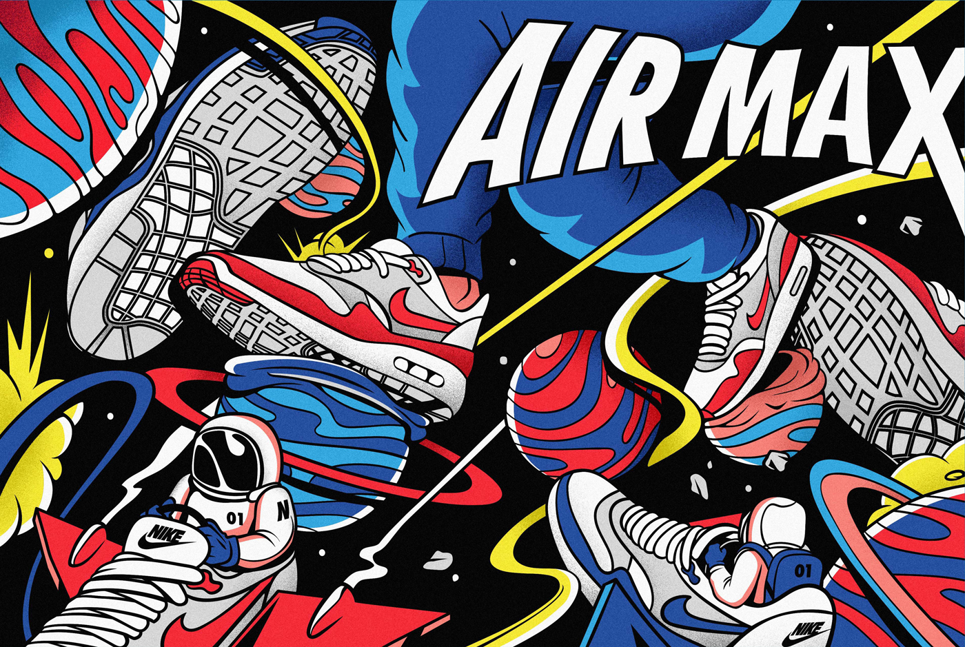 Nike sneakers kicks airmax universe Mural