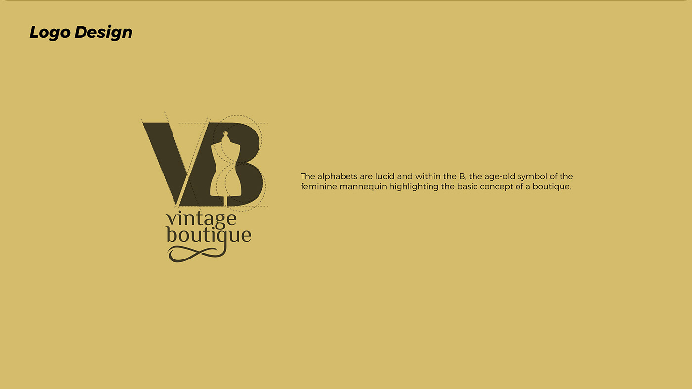boutique design Brand collaterals brand identity Logo Design Vintage Boutique
