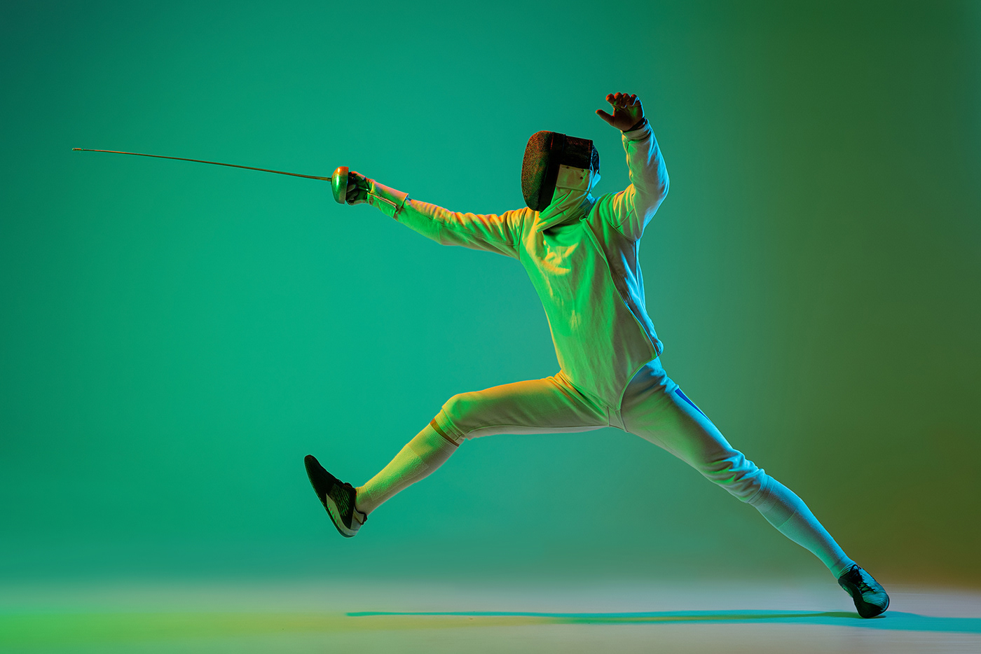 color fencing neon neon lights Photography  sport