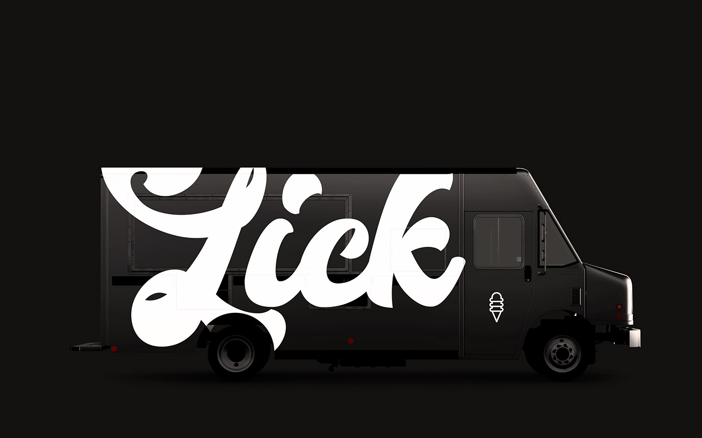 artisan branding  Food  ice cream logo Logo Design Packaging Retro Truck Truck Wrap