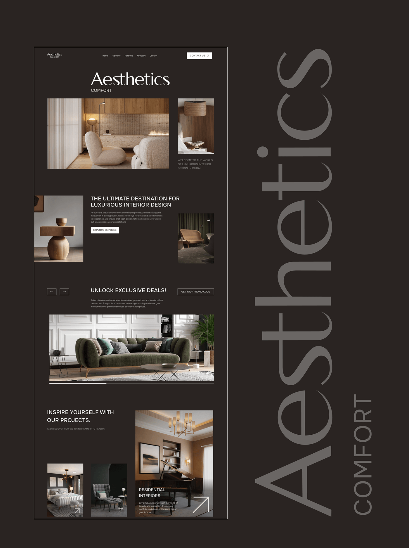interior design  architecture Minimalism Web Design  Website exterior design landing page Website Design UI/UX