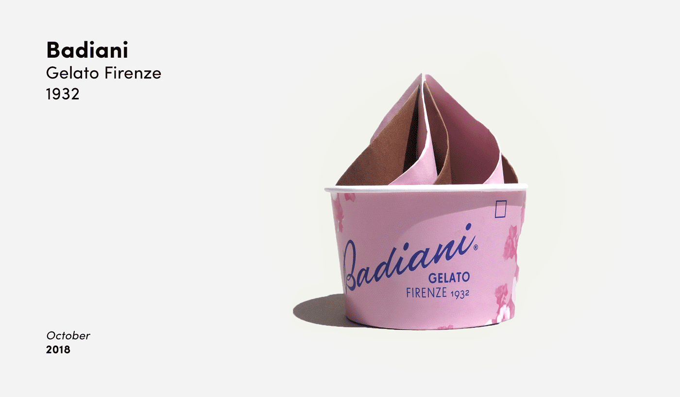 Gelato Florence London Packaging Food  ice-cream graphics graphic brand identity