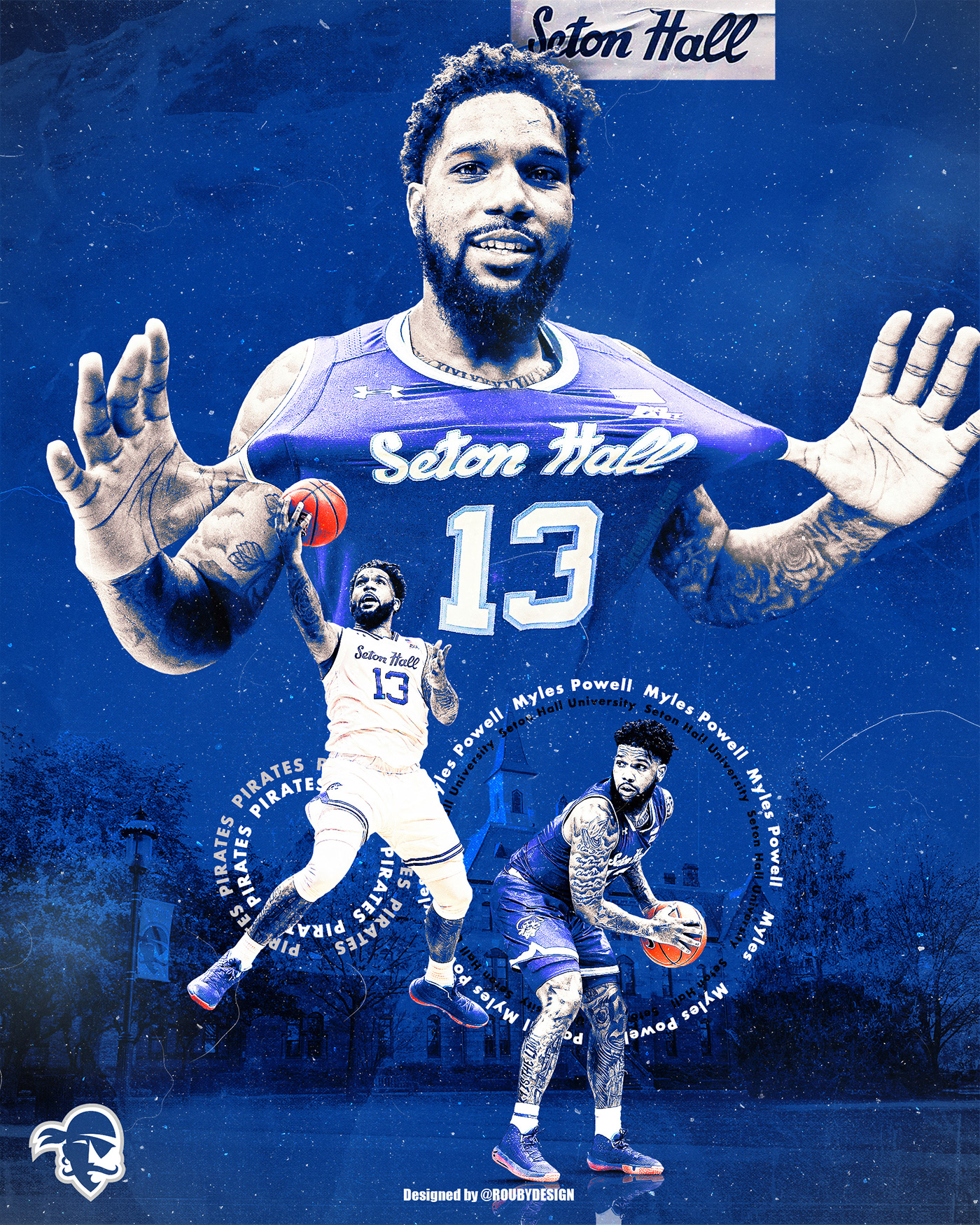 basketball Digital Art  graphic design  Myles Powell NCAA SMSports