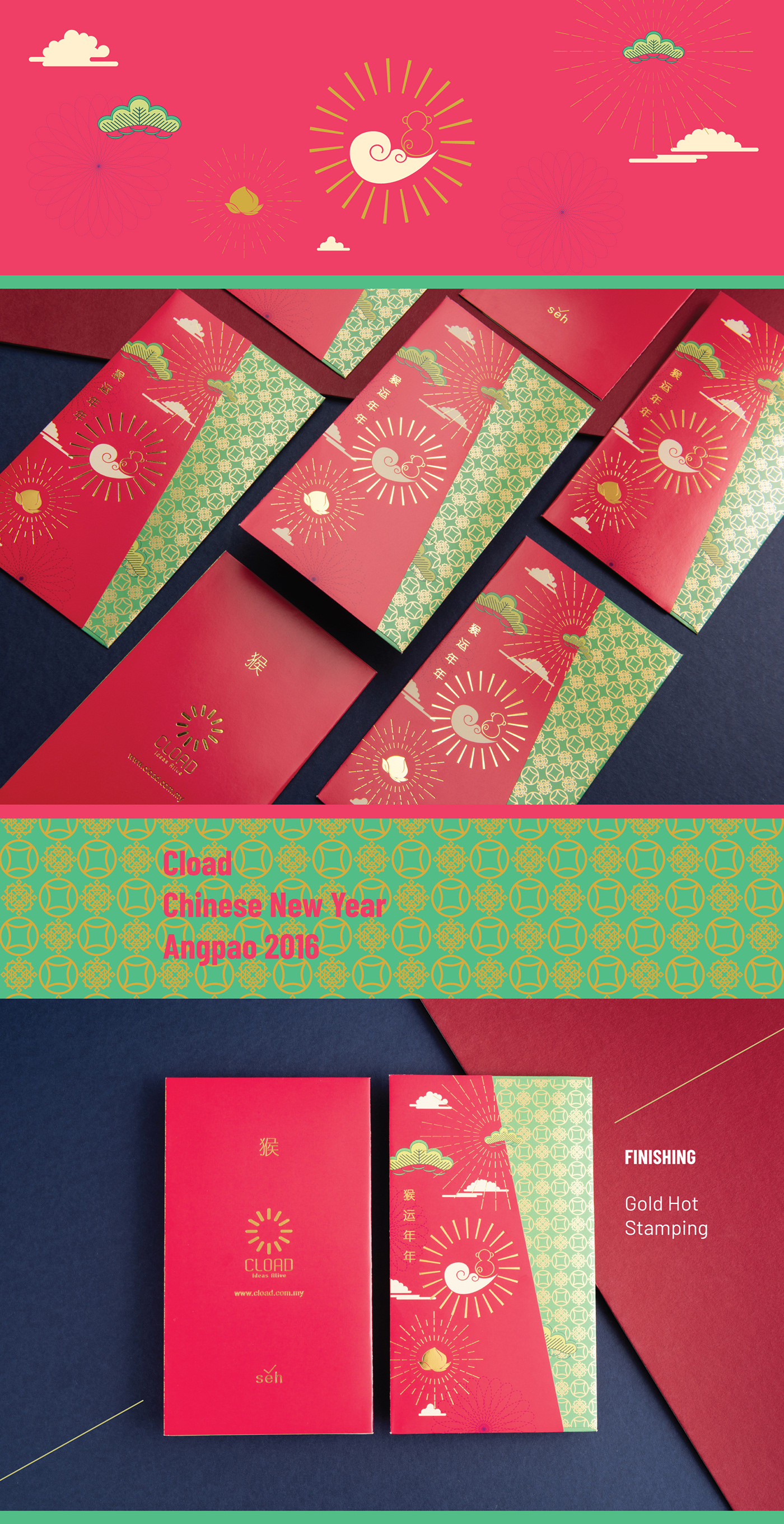 angpao Red Packet monkey chinese new year cload creative cload co red graphic