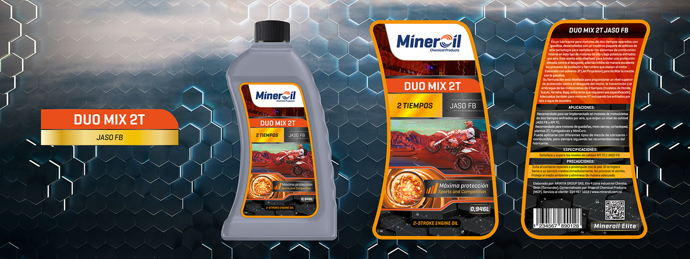 oil chemical engine motores diseño gráfico brand identity Advertising  aceite para motor etiquetas y empaques