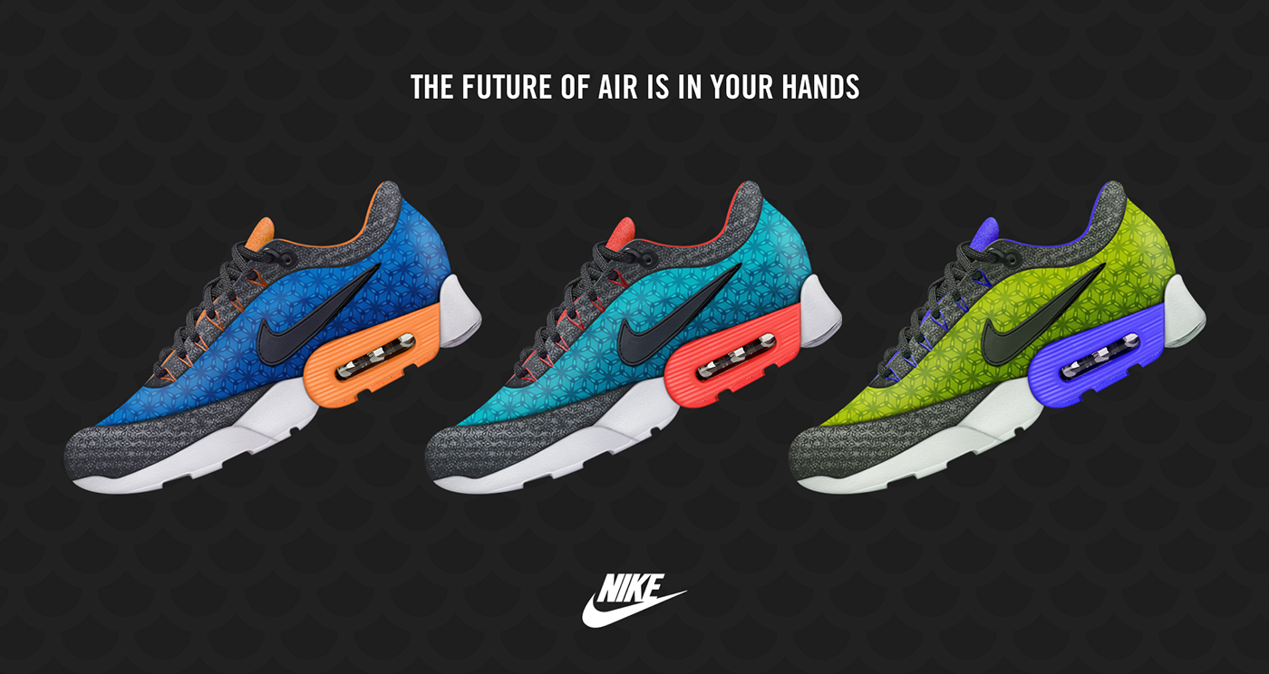 Nike air max shoes concept design Dynamic colorful just do it