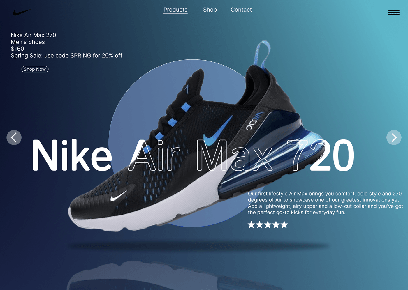 shoes Nike sneakers Web Design  UI/UX Figma animation  motion graphics  Advertising  user experience
