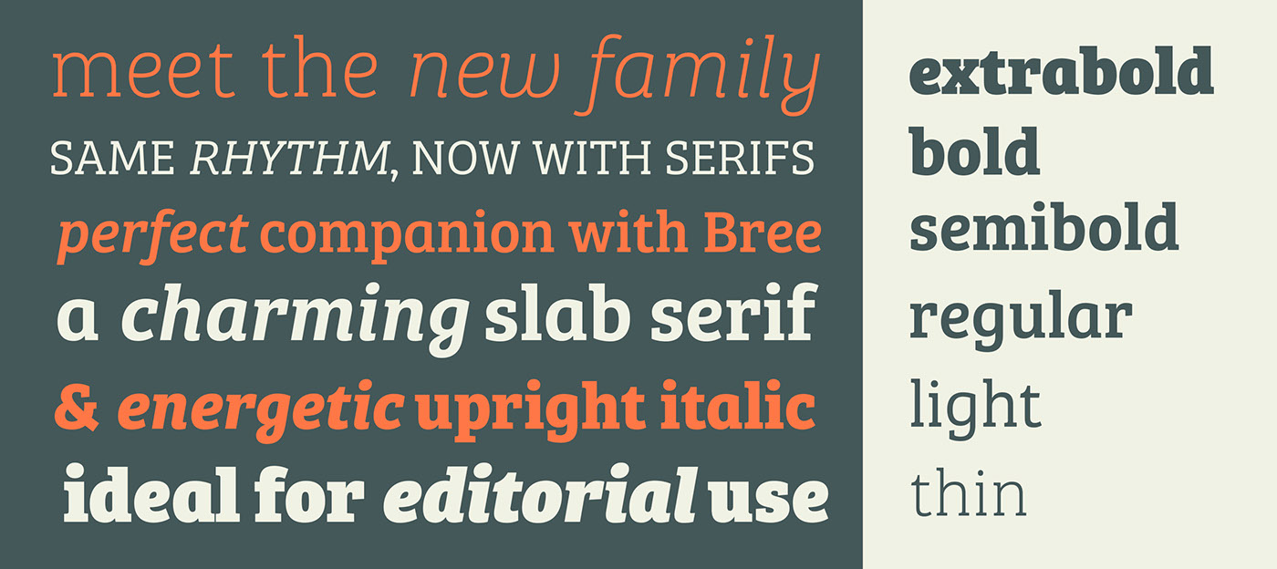 Type Together serif cursive Typeface bree serif