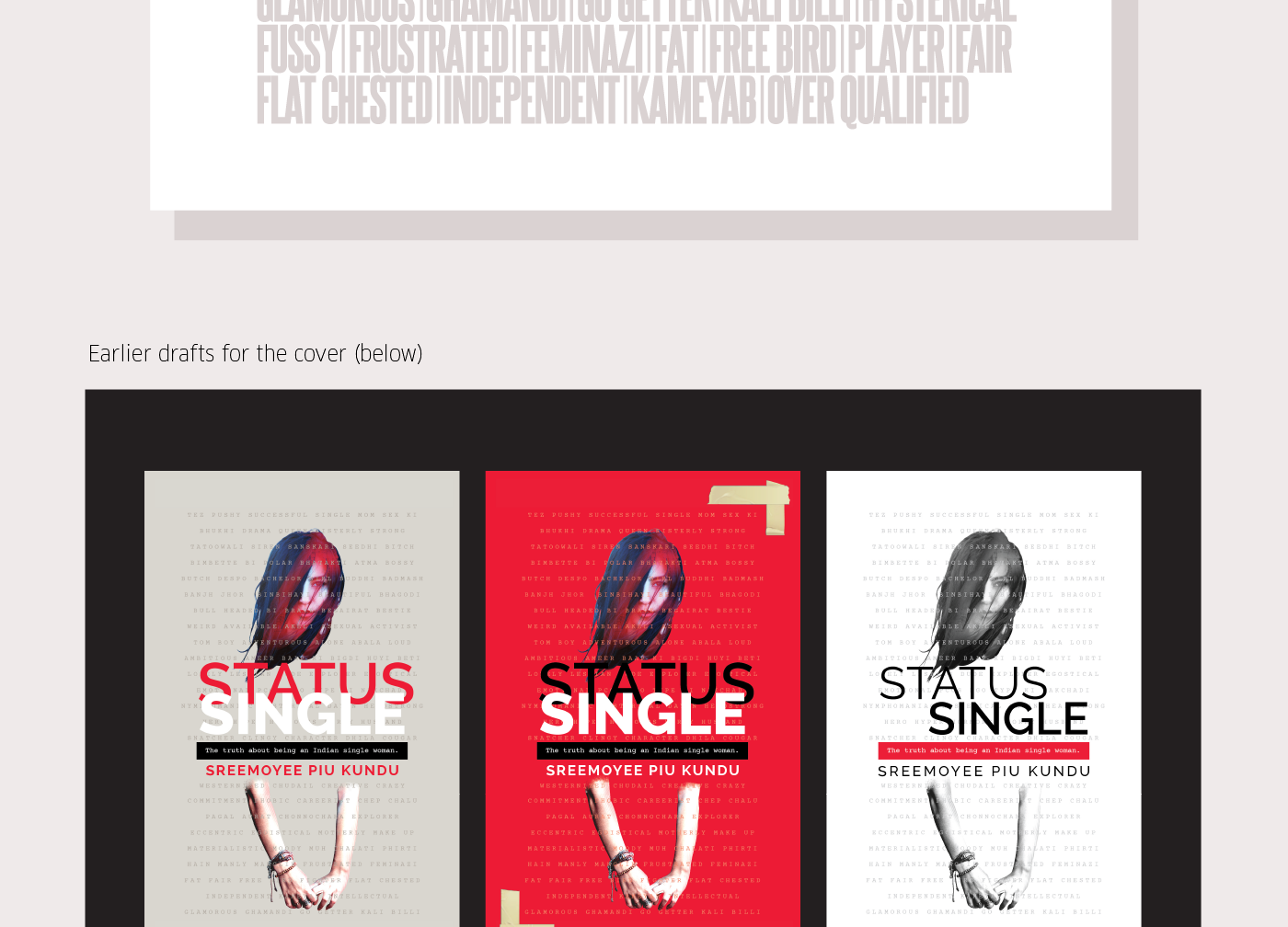 book cover publication typography   Steelfish   diavlo single women Indian Author non fiction status single