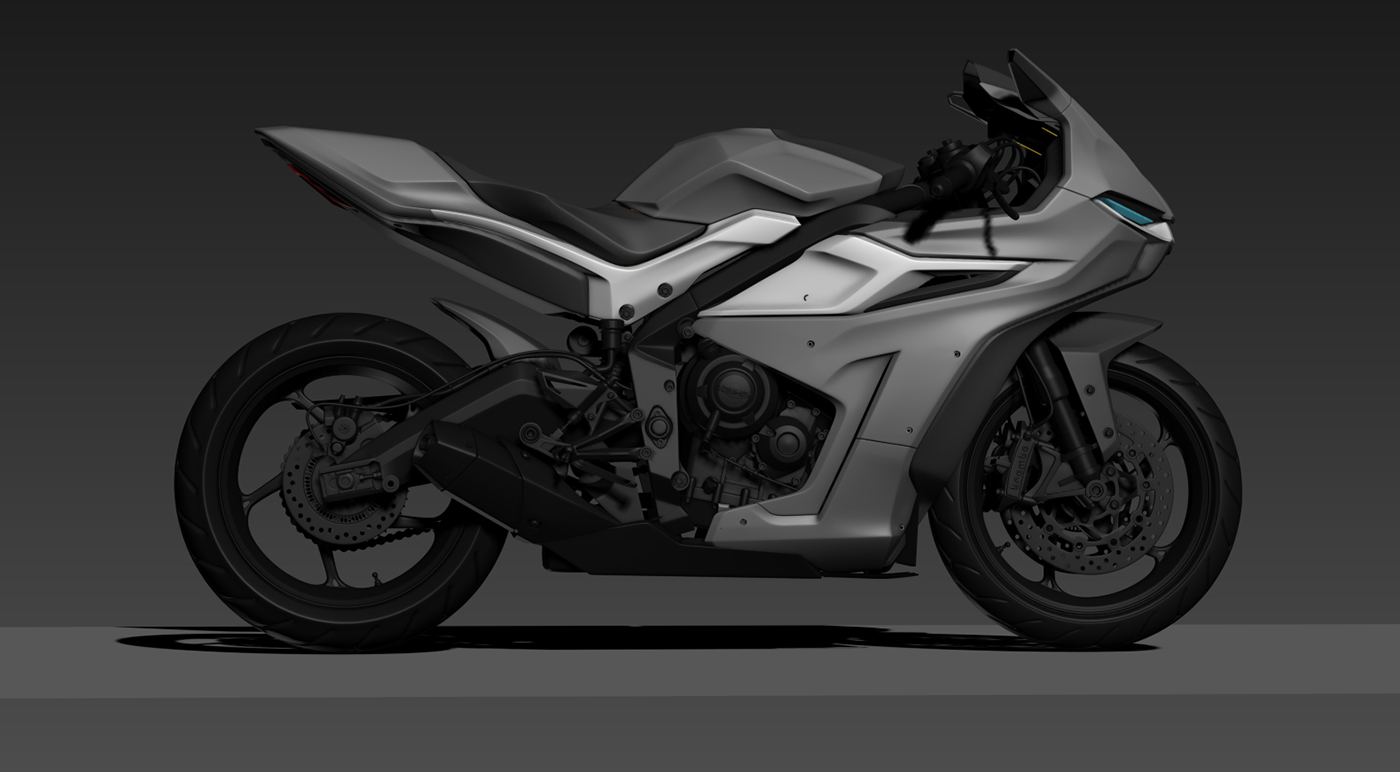 prototype motorbike fdm industrial design  product design  Automotive design 3ds max concept