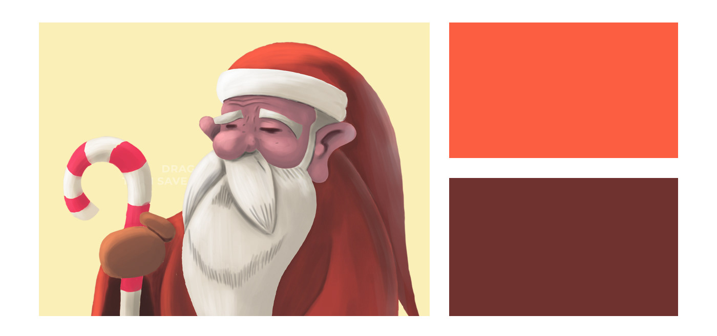 Christmas digital painting ILLUSTRATION  santa