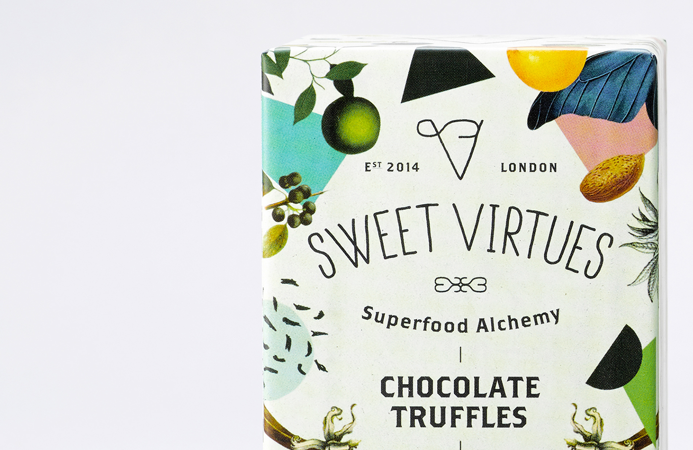 chocolate health food Food Packaging truffles product design  iwant sweet virtues superfood