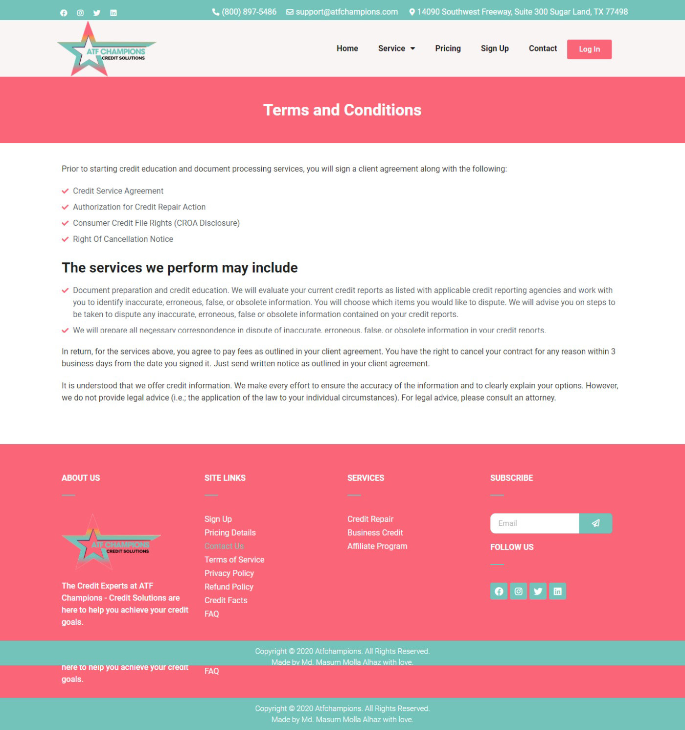 credit repair credit website graphic design  repair website UX UI Website build wordpress