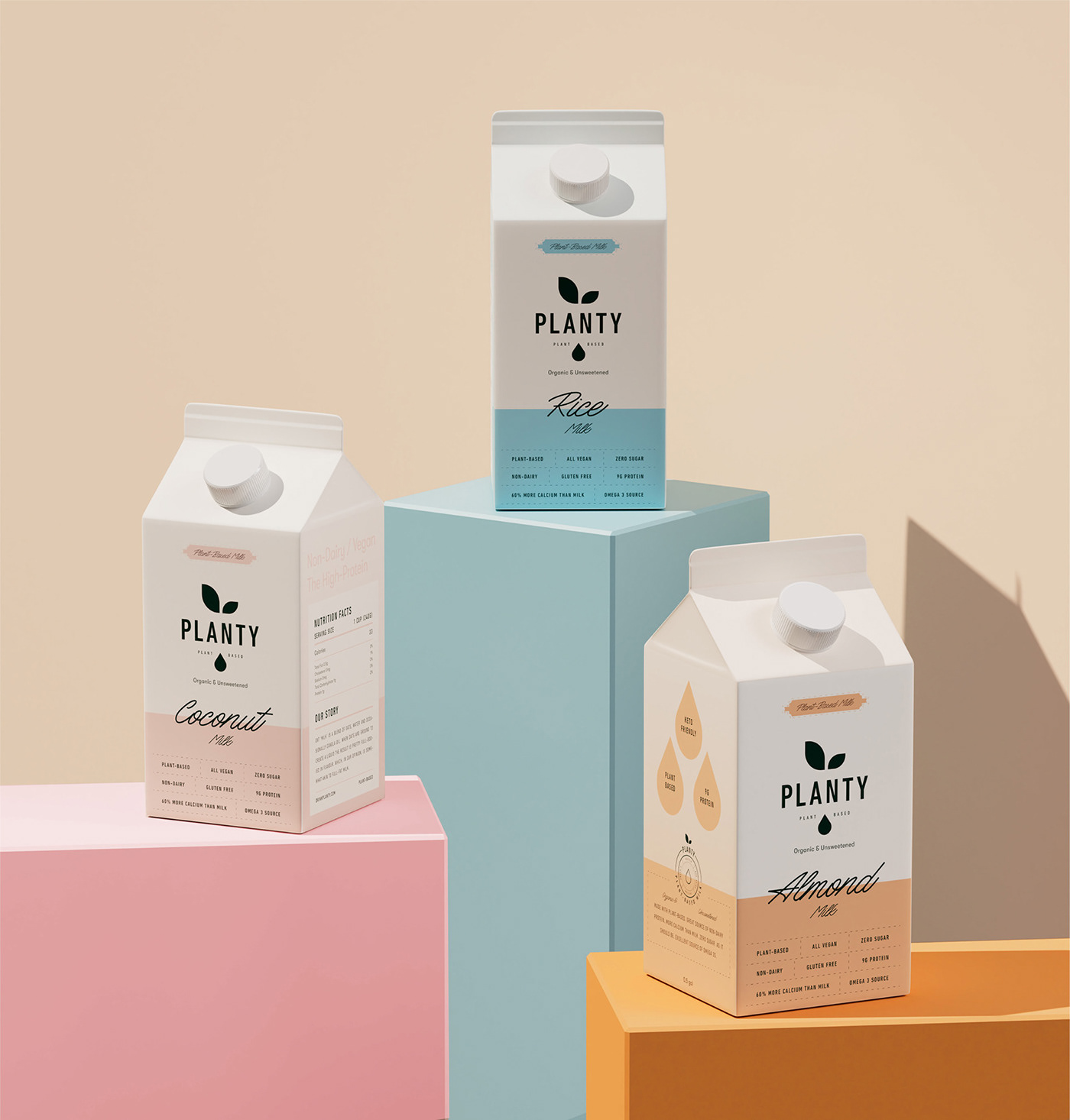 branding  drink logo milk natural organic Packaging packaging design Plant vegan