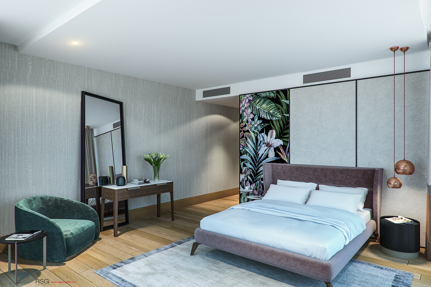 #bedroom #3dsmax #vray #interior #photoshop #Design #cgi #villa 