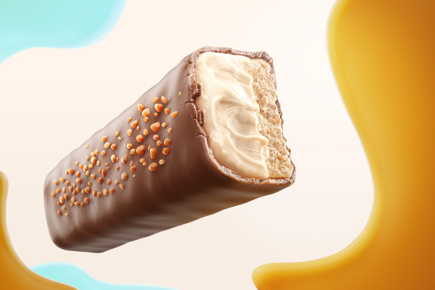 cgi food dessert ice cream 3d food 3d render food visualization Keyvisual modo neiramos Zbrush
