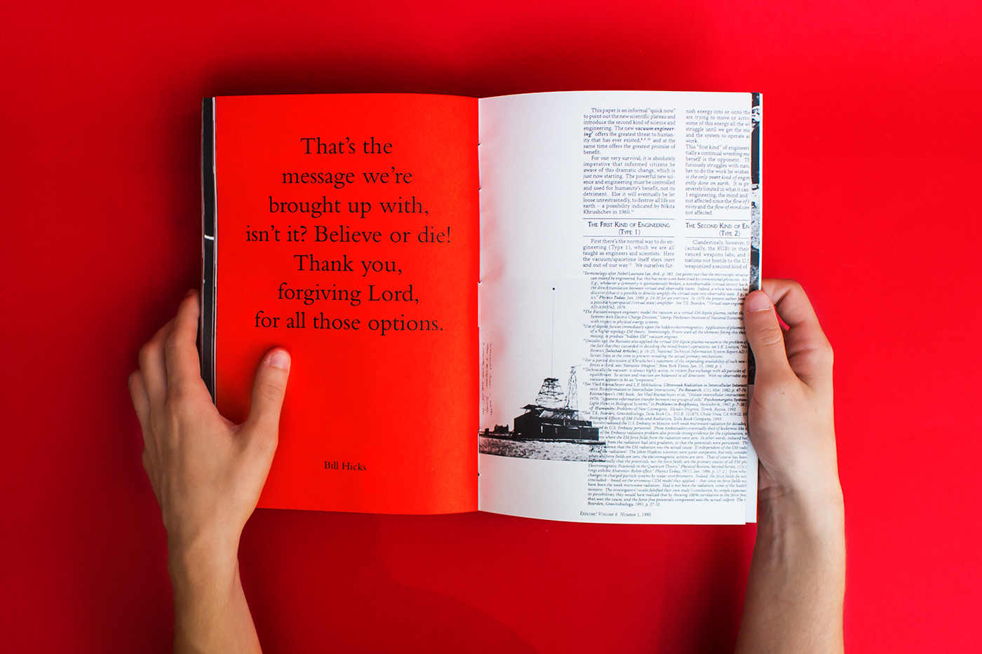 book conspiracy design fbaup red editorial InDesign reality