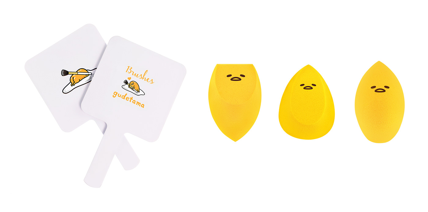 Series of products designed for 13rushes x Gudetama collaboration