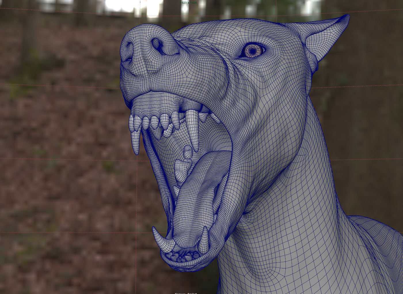 3D animal arnold Character Fur Maya photorealistik wild wolf zoo