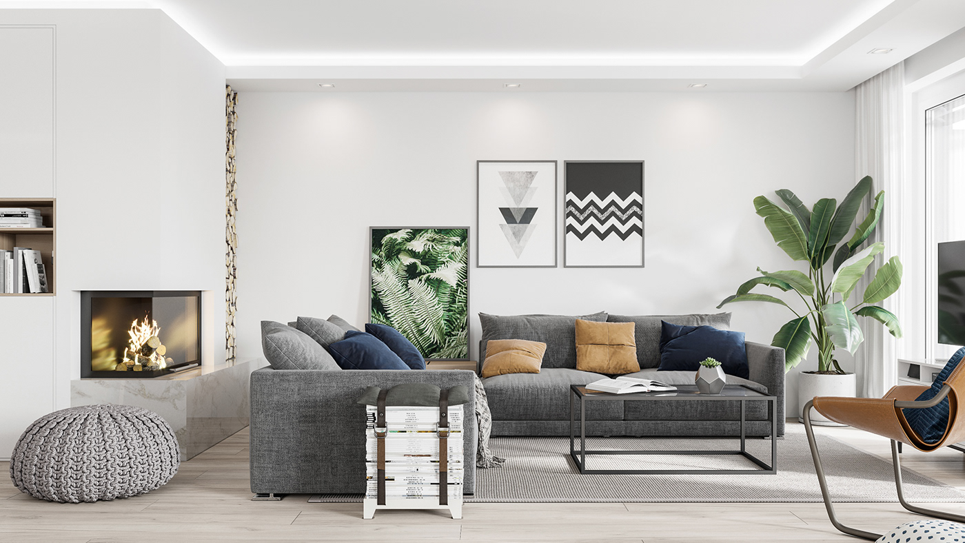 3ds max corona renderer Applicata videosfera interior design  Interior Visualization modern interior apartment