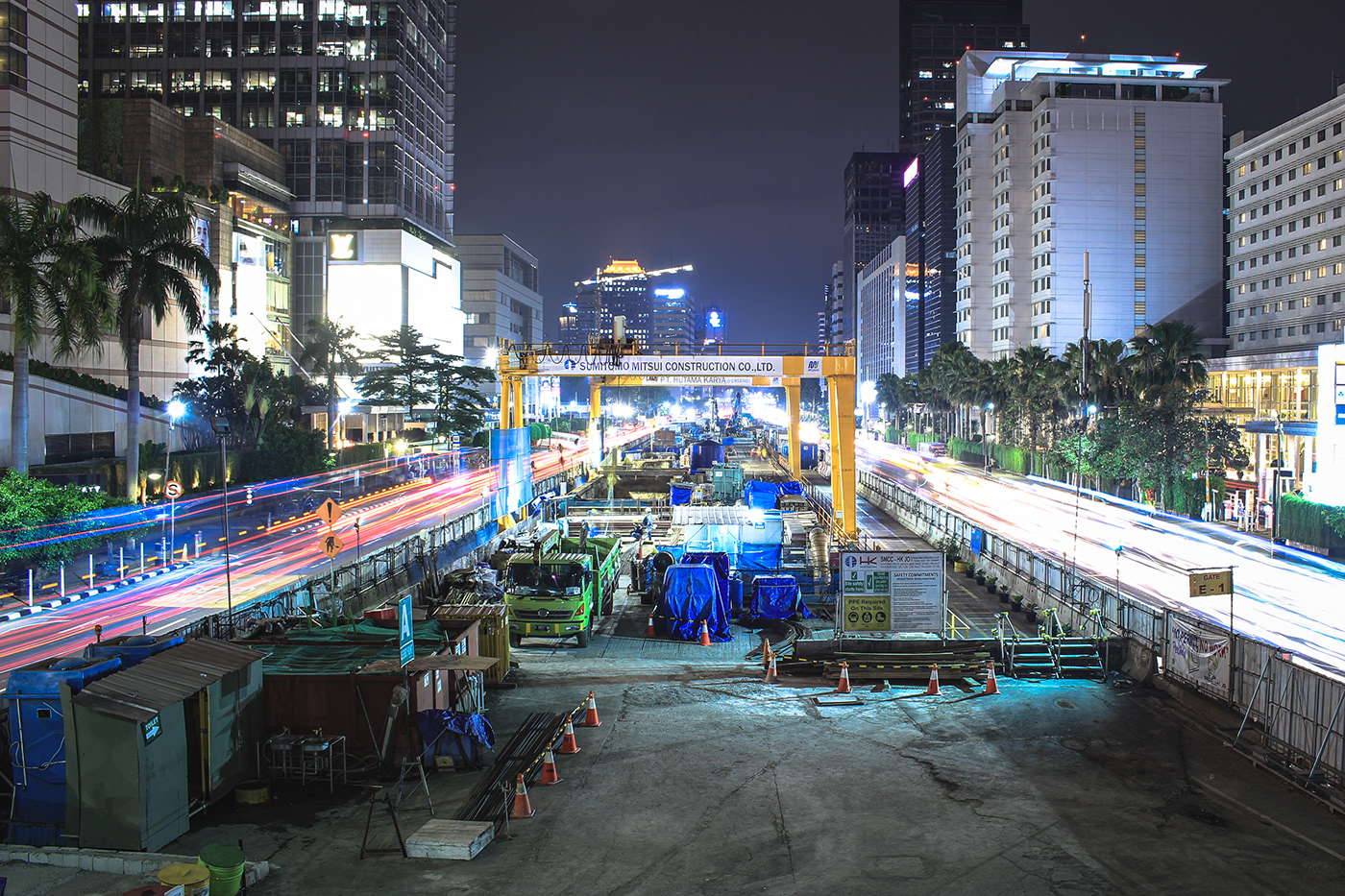jakarta photojournalism  journalism   construction building Urban city cityscape night photography night