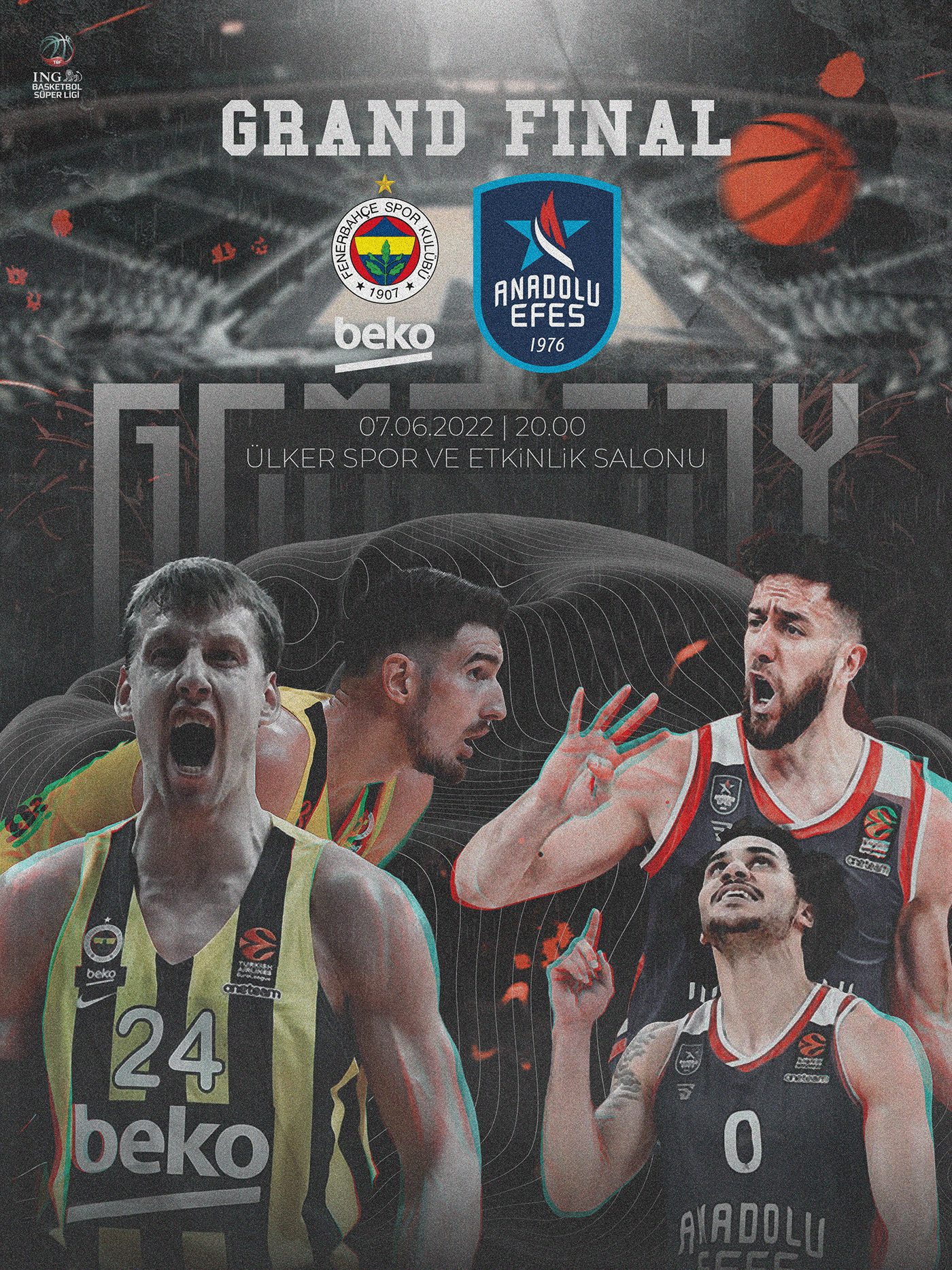 anadoluefes basketball Fenerbahçe fenerbahçevsanadoluefes grand final match day Match Day Poster poster sport poster Sports Design